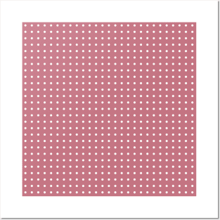 Rosy Brown Polka Dots Posters and Art